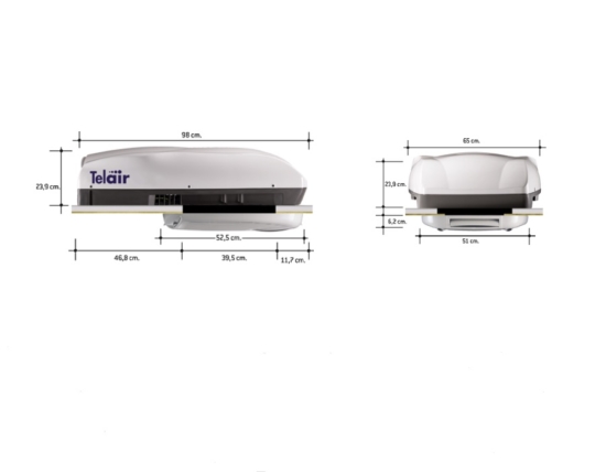 telair Silent afmetingen